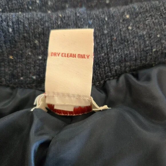 Sundance Womens Wool Blend Button Front Skirts Pockets Small Blue Gray Speckled - Picture 9 of 9